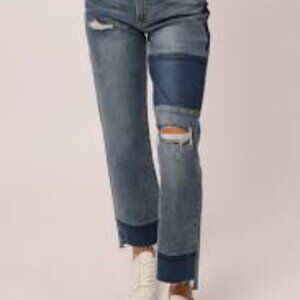 Women's Distressed Blue Jeans By DEAR JOHN
